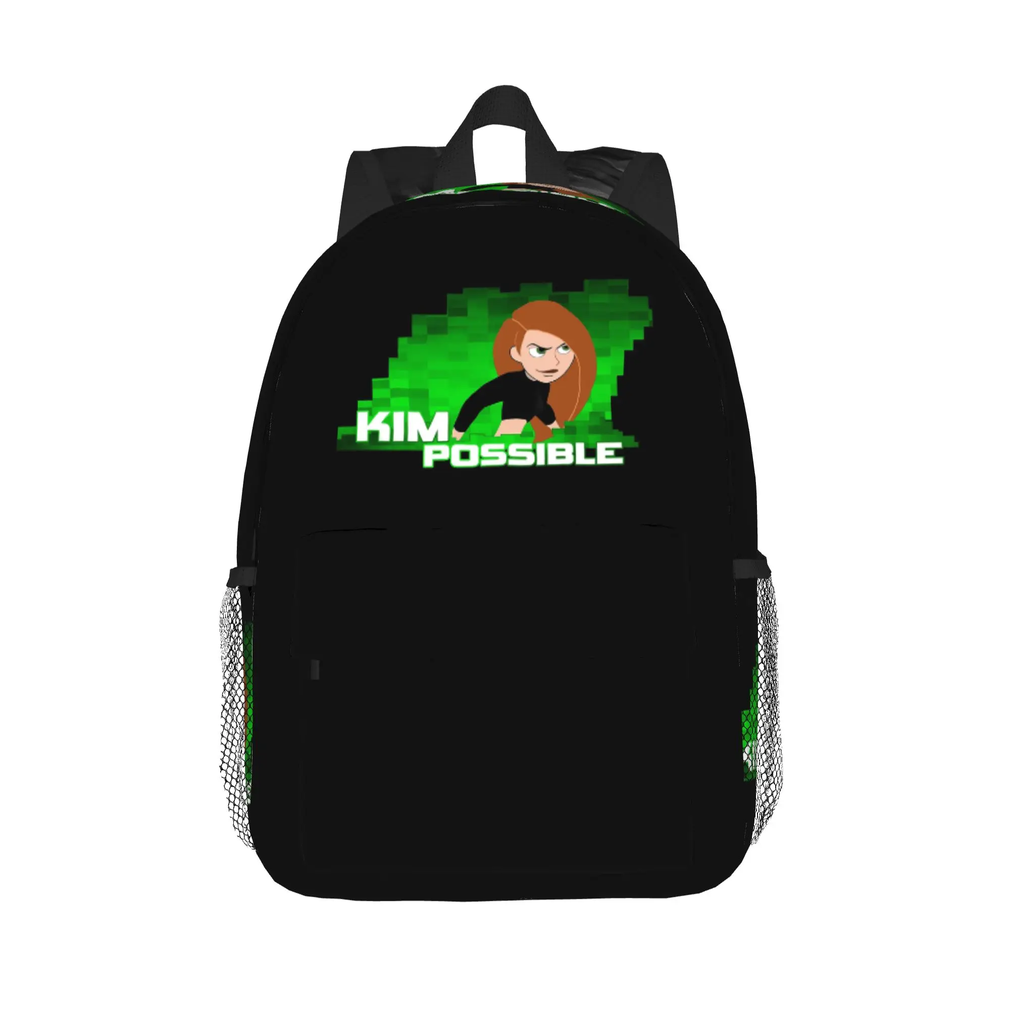 Kim possible anime green light Backpack Hot Sale Daypack Large Capacity Boys Girls BookBag Shoulder Bag for Men Women School Bag