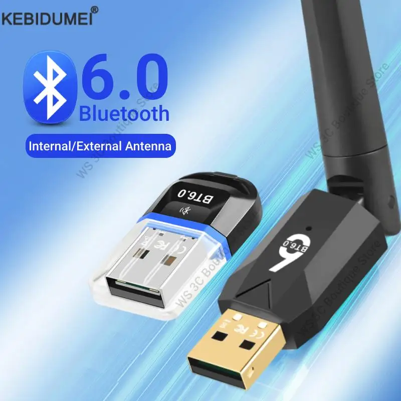 

USB-адаптер Bluetooth 6,0, адаптер дальнего действия 200 м для ПК, беспроводная мышь, клавиатура, музыкальный аудиоприемник, передатчик Bluetooth