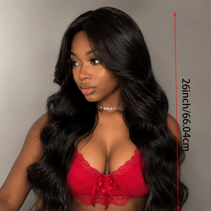 Female Black Curly Hair Long Hairstyle - Hot Silk, Perfect for Women and Girls - Synthetic Non-Lace Wig - Cosplay Party Everyday