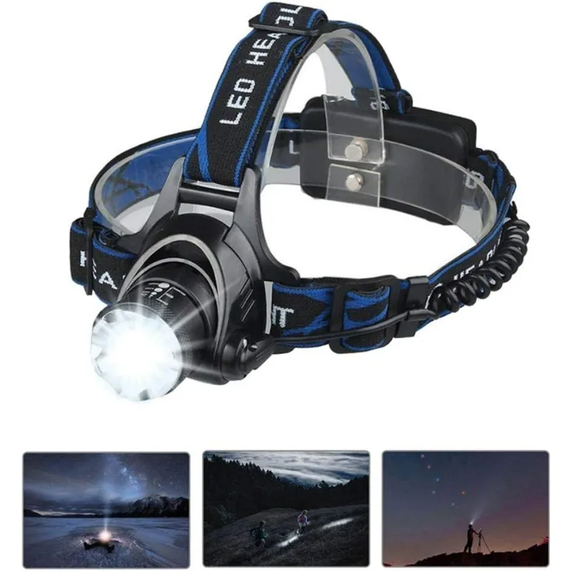 

Светодиодный налобный фонарь с USB-зарядкой, телескопический, с регулируемым фокусом, водонепроницаемый, для работы на открытом воздухе, с высокой яркостью