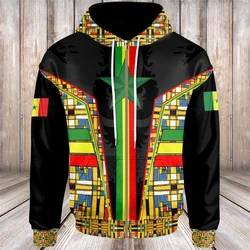 Vintage SN Senegal Flag Street Print Clothing Mens Hip Hop Personality Hooded Sweatshirts Fashion Daily Oversized Pullovers Male