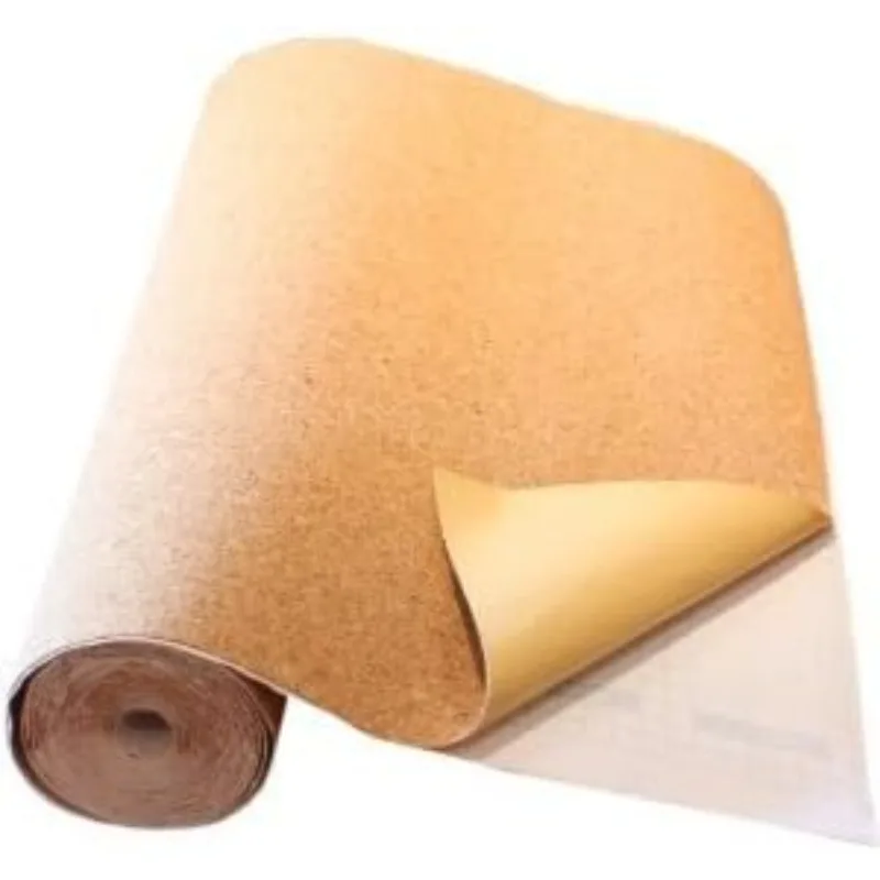 Natural Cork Board Textured Vinyl Wrap Underlayer Shelf Roll Sheet Adhesive Roll Drawer Liner (17.8 inches x 50ft)