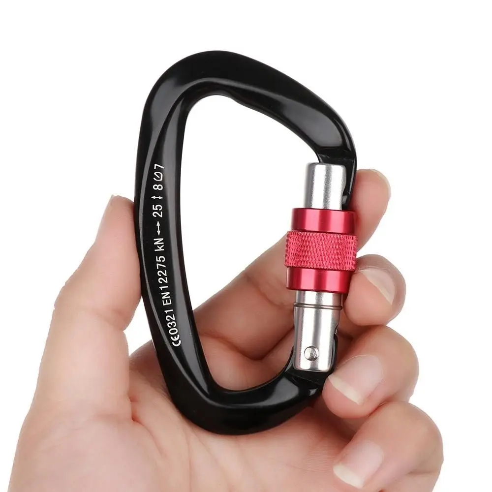 D-Vorm Accessoires Aluminium Security Master Lock Bergbeklimmen Beschermingsmiddelen Klimsleutelhaken Professionele Karabijnhaak
