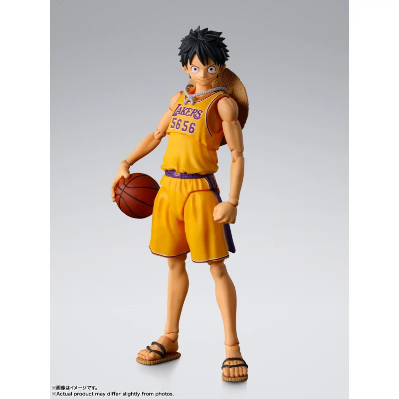 Pre-Order Bandai S.H.Figuarts One Piece X NBA Monkey D. Luffy Los Angeles Lakers Ver. Action Figure view 3