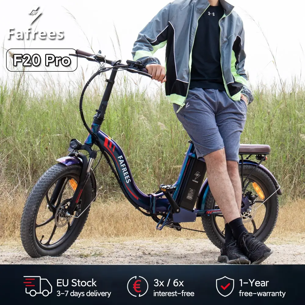 Fafrees F20 Pro Klappbar Elektro Fahrräder Mit 36V 18Ah/20Ah Abnehmbarem Akku, 20 Zoll MTB E-bike Mountainbike für Erwachsene, 7-Gang, 25 km/h und 70–100km Reichweite