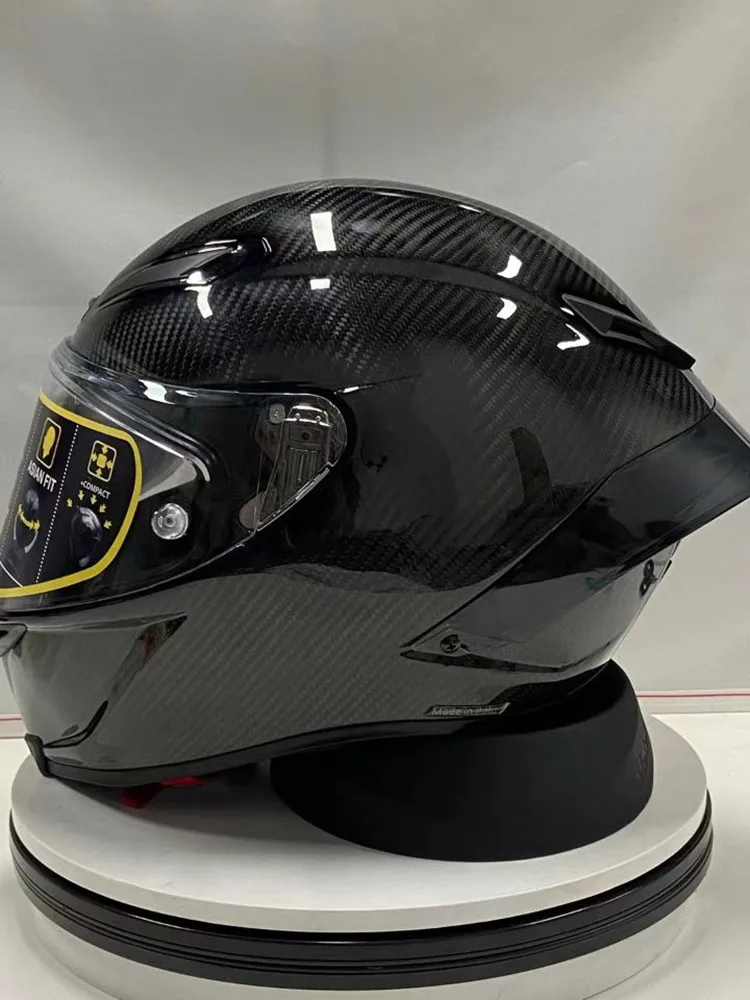Casco de Motocicleta Integral para Hombre y Mujer, Color Negro Brillante, Aprobado por el DOT, con Alerón Grande, Casco de Motocross, Capacete, Casque