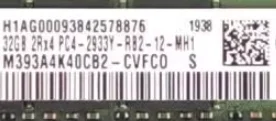 

Для 32G DDR4 2Rx4 PC4-2933Y REG M393A4K40CB2-CVFCQ