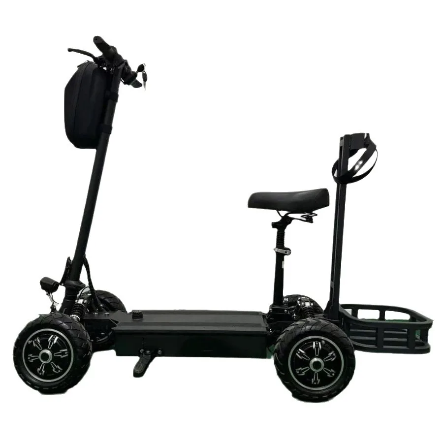 11-Inch off-road tire four-wheel electric scooter, elderly scooter, foldable portable elderly scooter