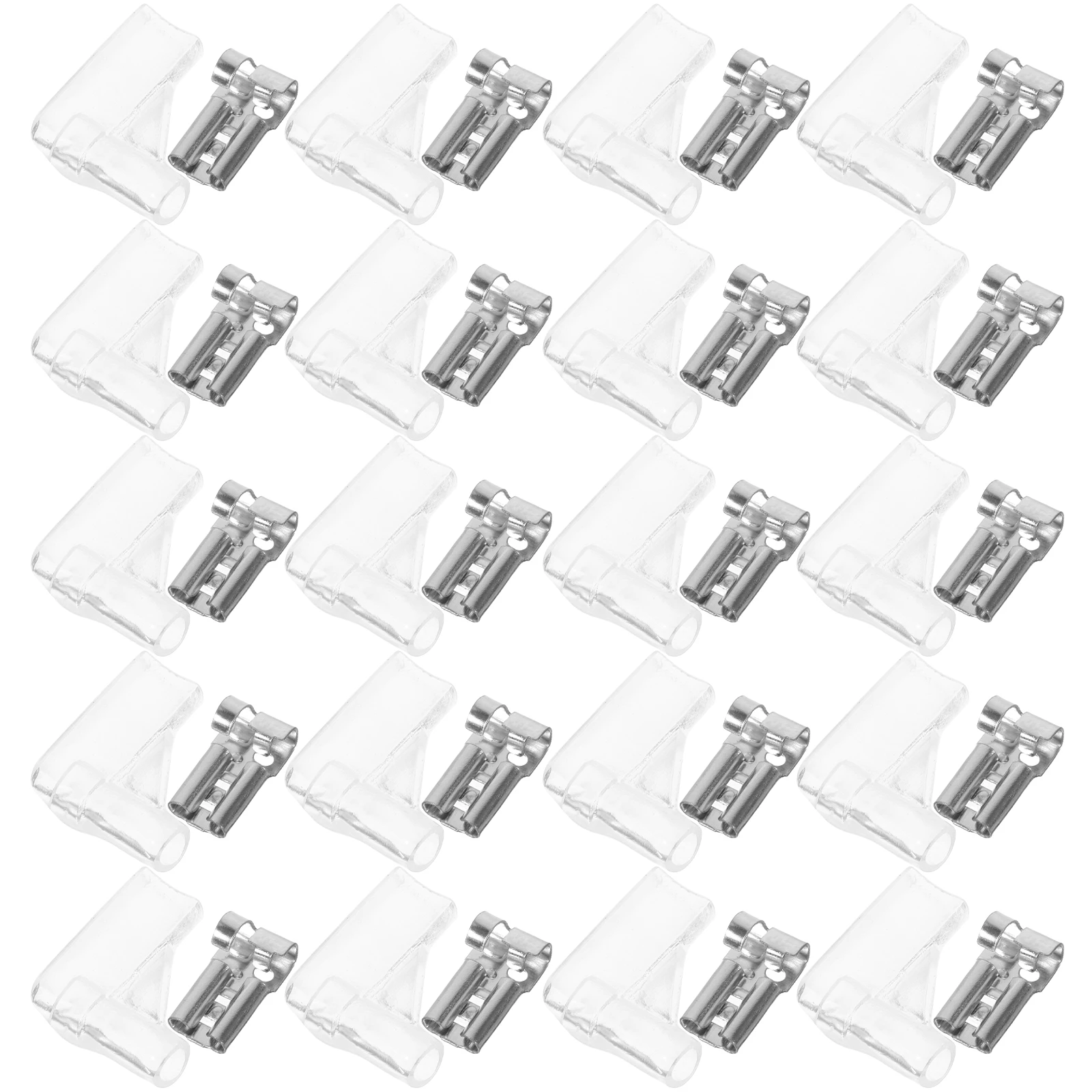 

100 pcs Chicken Foot Spring Terminals Copper Electrical Connectors Wire Crimp Quick Detach Non Insulated Terminal Accessories