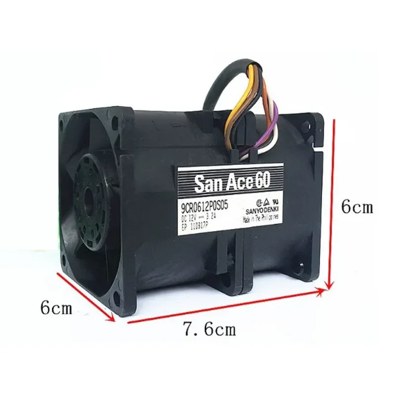 for Sanyo 6076 Genuine 4A 3.2A 6cm Oil Cooled Turbine Fan Increase Airflow Cooling Blower