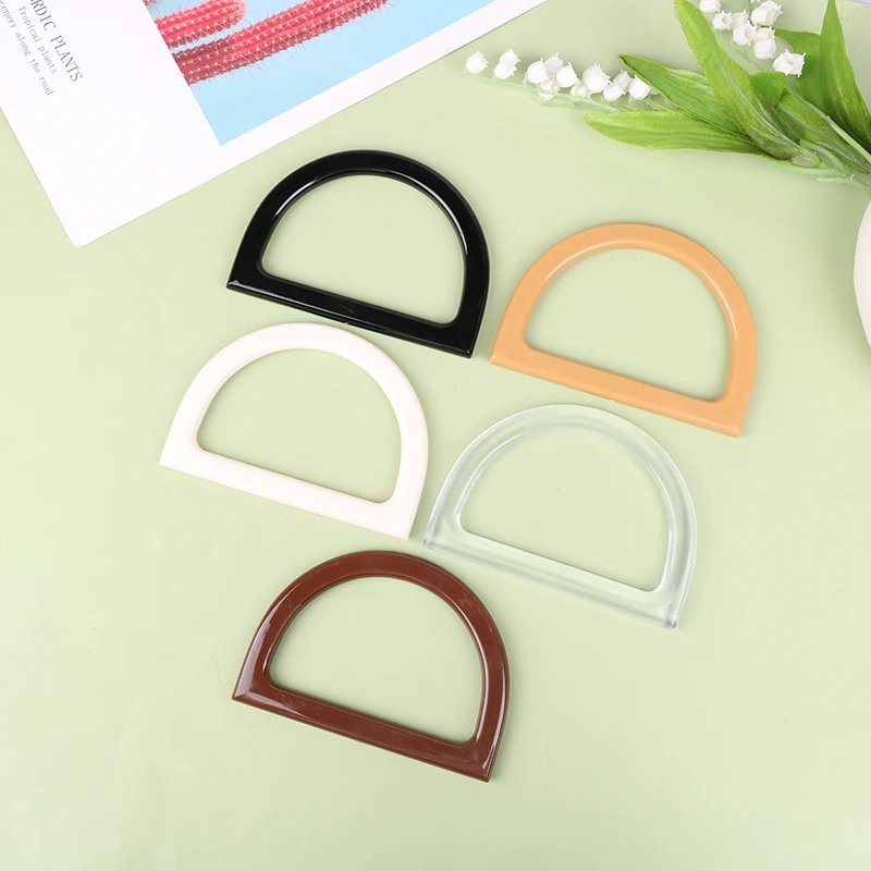 D-shaped Wooden Bag Handle Resin Ring Bag Handles Replacement Purse Luggage Handcrafted Accessories Woven Bag Handle