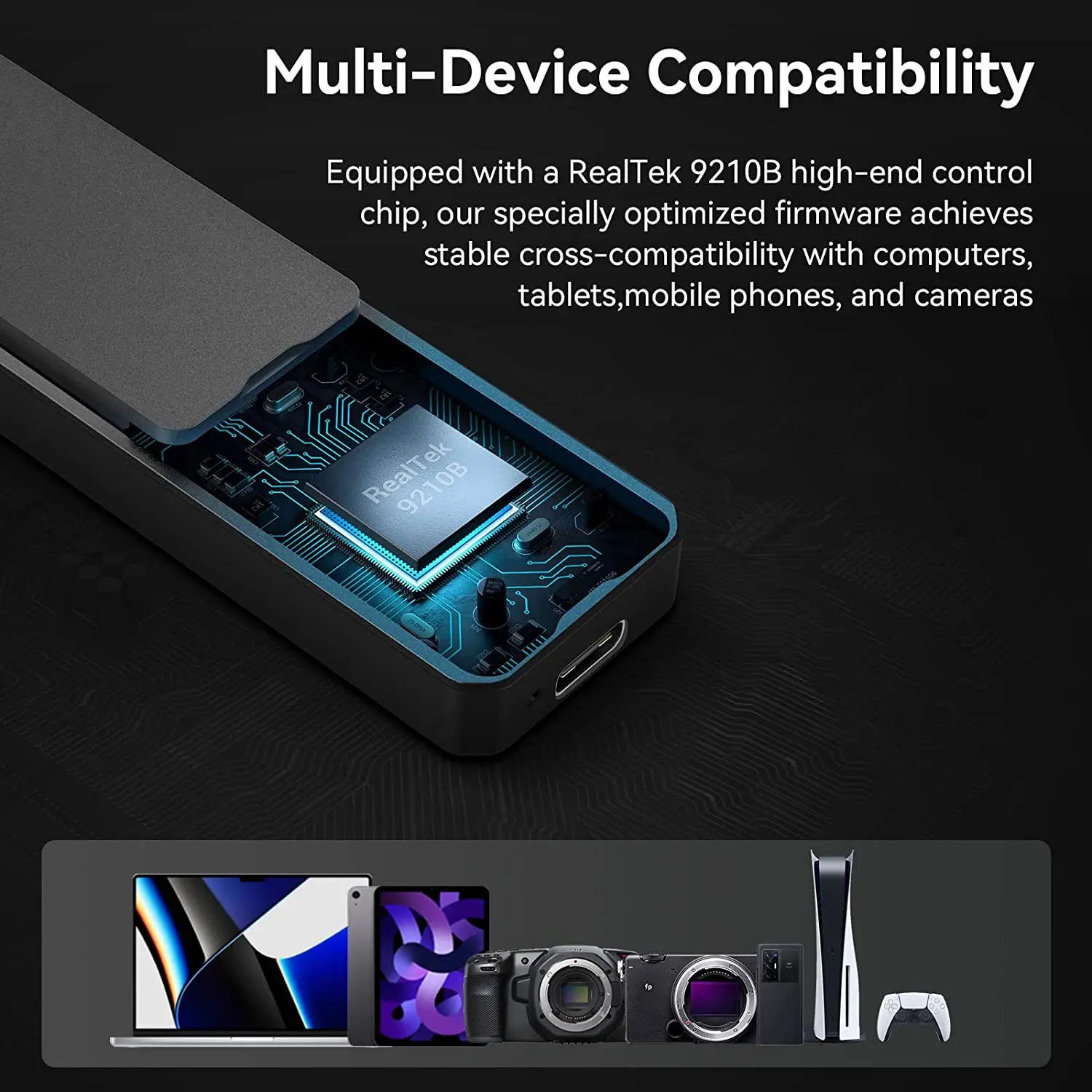 Smallrig m.2 ssd nvme & sataデュアルプーリープロトコルSD-01、USB 3.1 gen2 10gbps、カメラ、コンピューター、携帯電話と互換性-3479