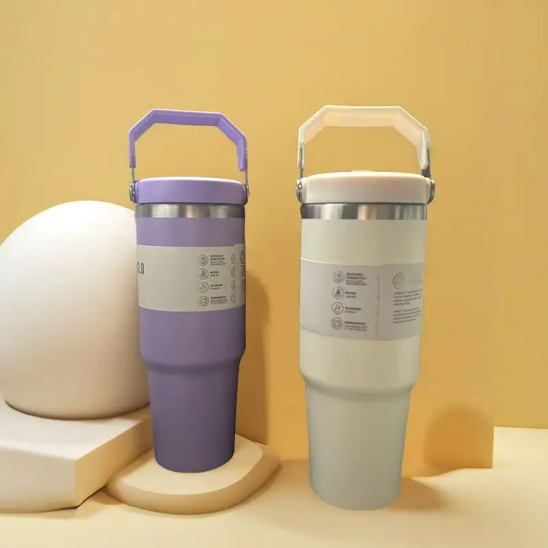 Taza aislante resistente de 30 oz, para hombres y mujeres: acero inoxidable 304, tapa abierta con una sola mano, taza de viaje para automóvil