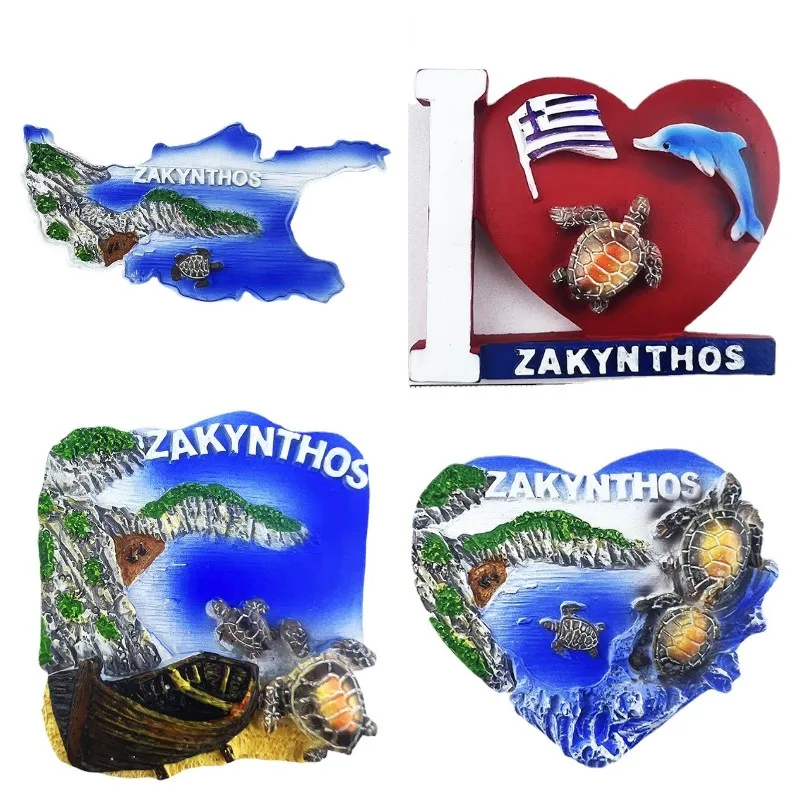 Greece Fridge Magnets Zakynthos Tourist Souvenirs Fridge Stickers Home Decor Wedding Gifts Message Board Magnetic Stickers