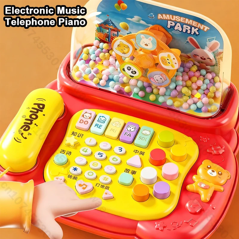 電子音楽電話ピアノスノーフィアケ漫画楽器おもちゃ音ライト教育ゲーム子供のおもちゃクリスマスギフト