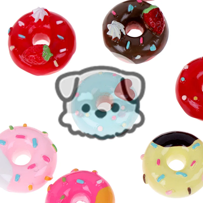 

10 шт. миниатюрных конфет и пончиков для кукольного домика 1:12, декор для кухни кукольного домика