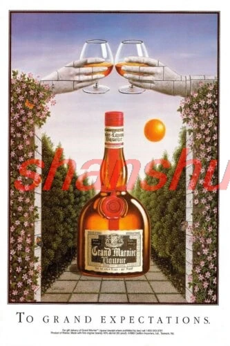 Grand Marnier Liqueur Garden Advert Retro Metal sign plaque, bar, pub, man cave SHANSUI