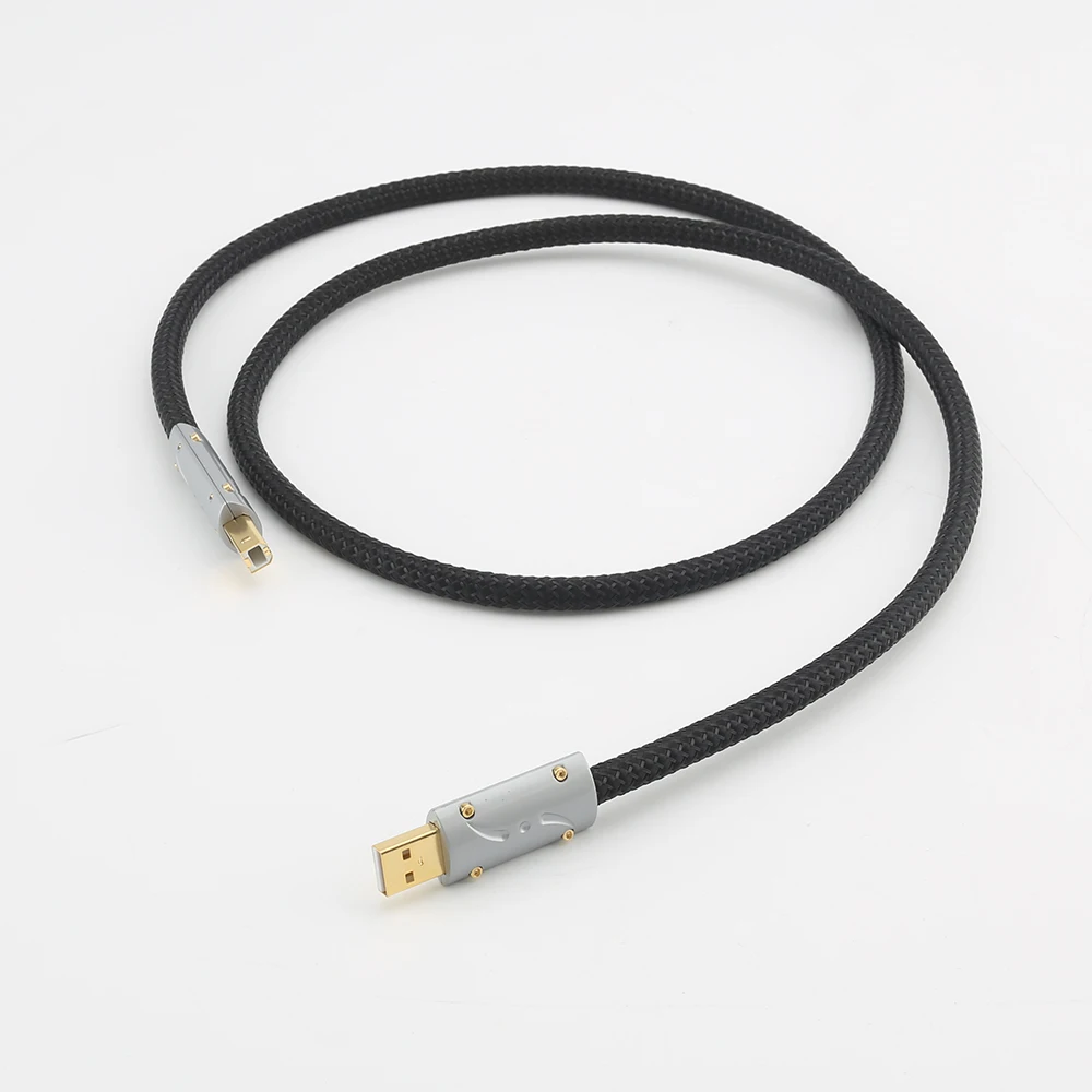 ใหม่ Viborg UC01 HI-End OFC USB Audio Audiophile USB AB A-B DAC ทองชุบ DAC ตัวถอดรหัสสายเคเบิลเครื่องพิมพ์