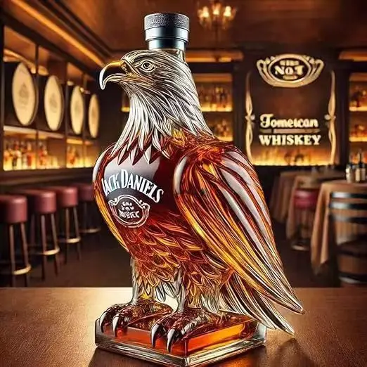 Whiskey Eagle Bottle Sparkling Wine Bottle High Borosilicate Glass Animal Modeling Wine Bottle Craft Gift Decanter