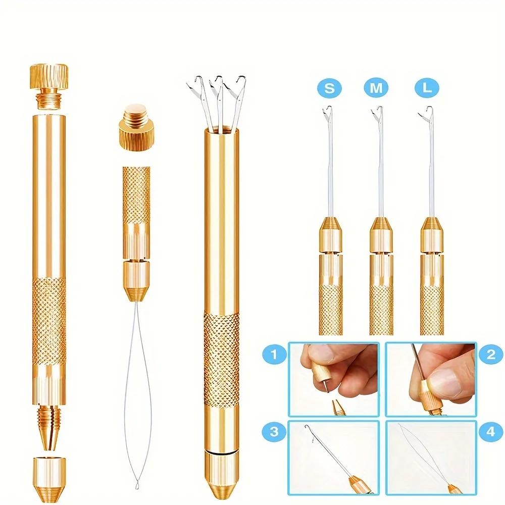 4-in-1 Crochet hook Needle wigs braids Hair extensions tools African dreadlocks accessory hair salons Professional tools supply