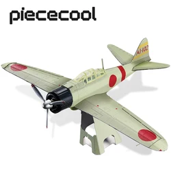 Piececool 3D Metal Puzzle MITSUBISHI A6M ZERO Plane DIY Kit Assembly Model Sets for Teens Brain Teaser Jigsaw Toys Gifts