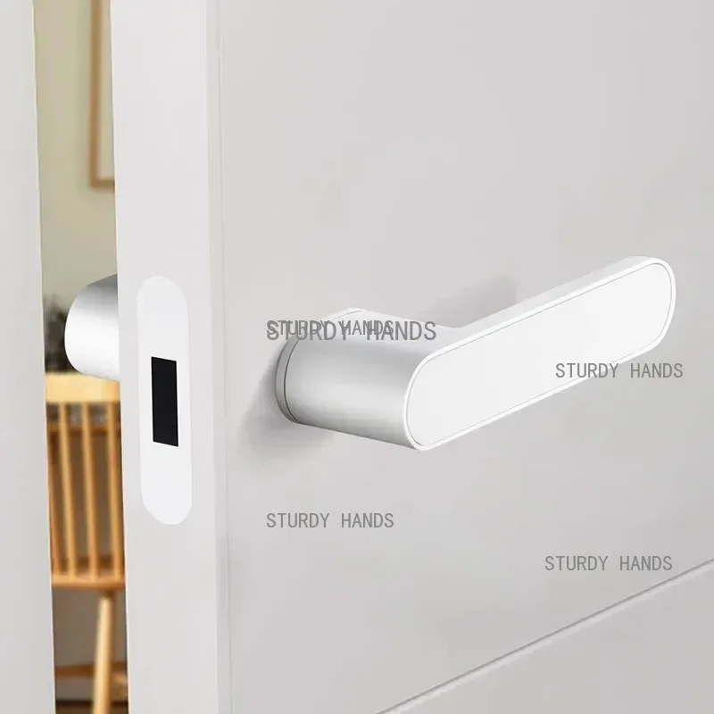 Aluminum alloy invisible door single-sided lock indoor bedroom background wall door handle with key hidden door