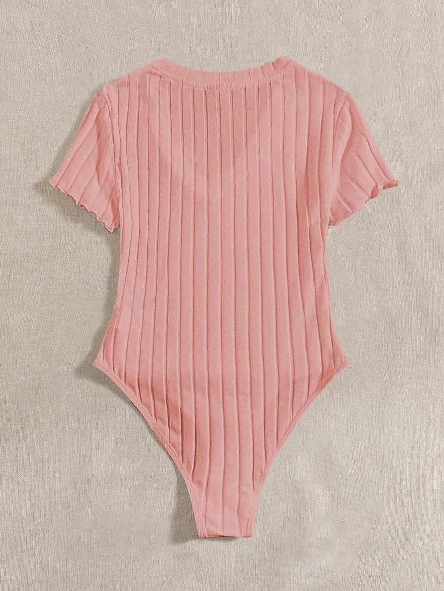 Neues kurzärmeliges, schmales T-Shirt mit V-Ausschnitt, sexy und vielseitiger, eng anliegender Jumpsuit. – Detail 35