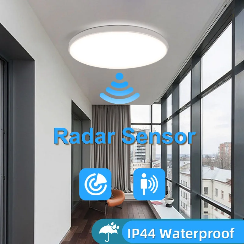 led radar sensor lampada do teto smart luz de teto para sala corredores inducao garagem iluminacao motion sensor luzes 110v 220v 01