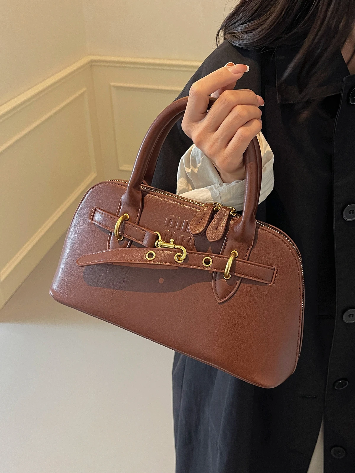 

Высококачественная простая женская сумка в стиле ретро, новинка 202, осенне-зимняя универсальная сумка-мессенджер, модная суперпожарная портативная сумка-ракушка