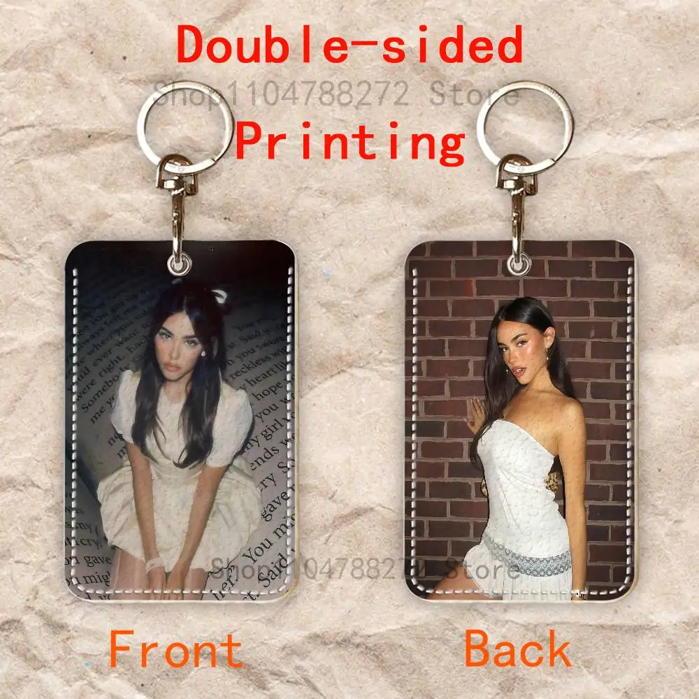 M-Madison B-Beer Premium PU Leather Card Holder Card Case with Metal Carabiner,Customizable Design for Daily Use