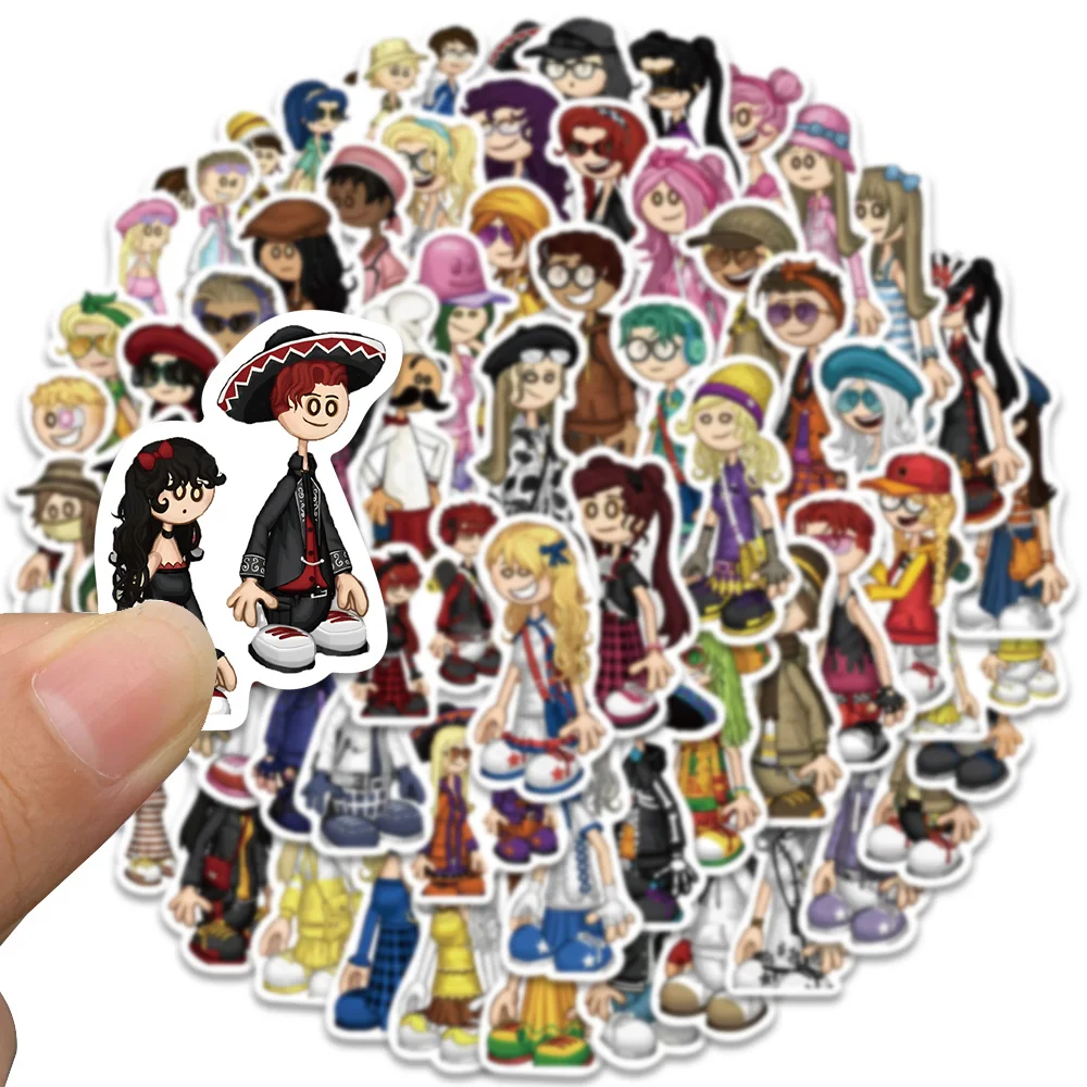 62pcs Funny Cartoon Game Papa Burgeria Anime Stickers per Laptop chitarra bagagli telefono impermeabile Graffiti decalcomanie in vinile