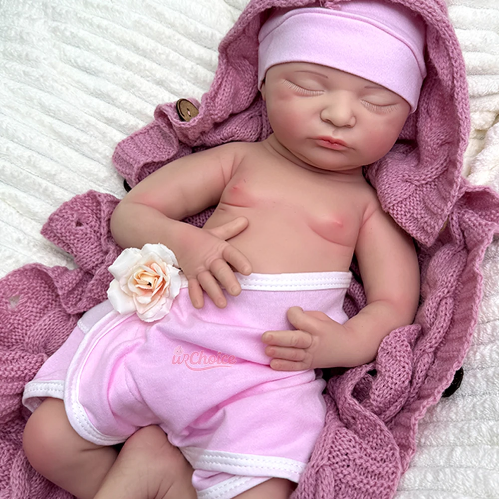 

50 см окрашенная/неокрашенная мягкая на ощупь силиконовая кукла Reborn Bebe Girl пухлая реалистичная 3D кожа для новорожденных для детей игрушки подарки