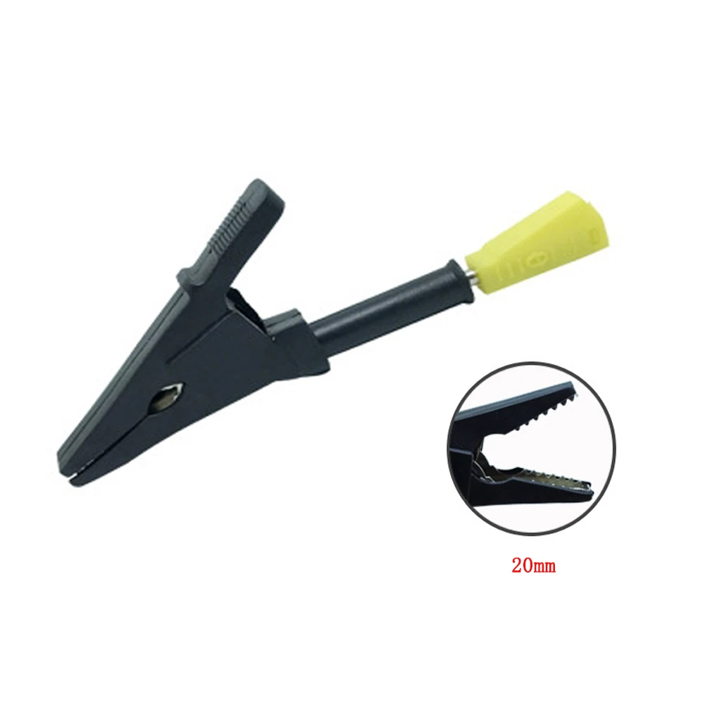 

20mm Opening Alligator Test Clip for Banana Plug 4mm Multimeter Pen Cable Probes Crocodile Clip with Full Cover