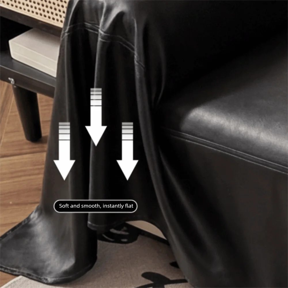 Waterproof PU Leather Sofa Cover Stain-Resistant Wear-resistant Couch Seat Protector Full Cover Solid Color Sofa Towel Pets
