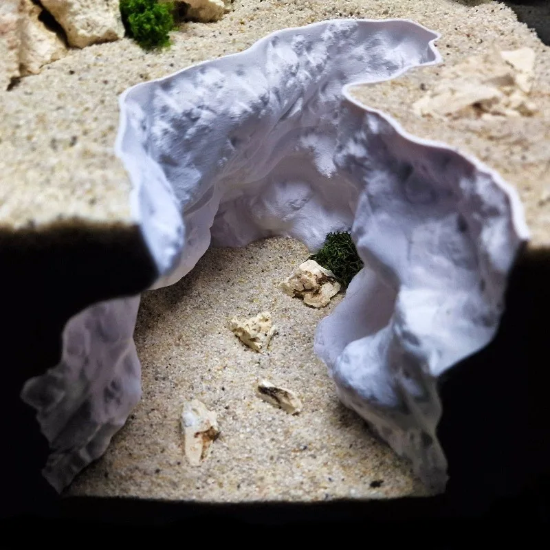 Simulation Klippenghöhle Aquarium Dekor 3D Gelände Aquarium Landschaft Ornament für kleine Fische Garnelen Reptil Eidechse gemischte Zucht