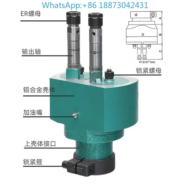 (1PCS)    Professional drilling and  machine 2-axis ST108/125 multi head drill 2-axis adjustable multi head  drilling