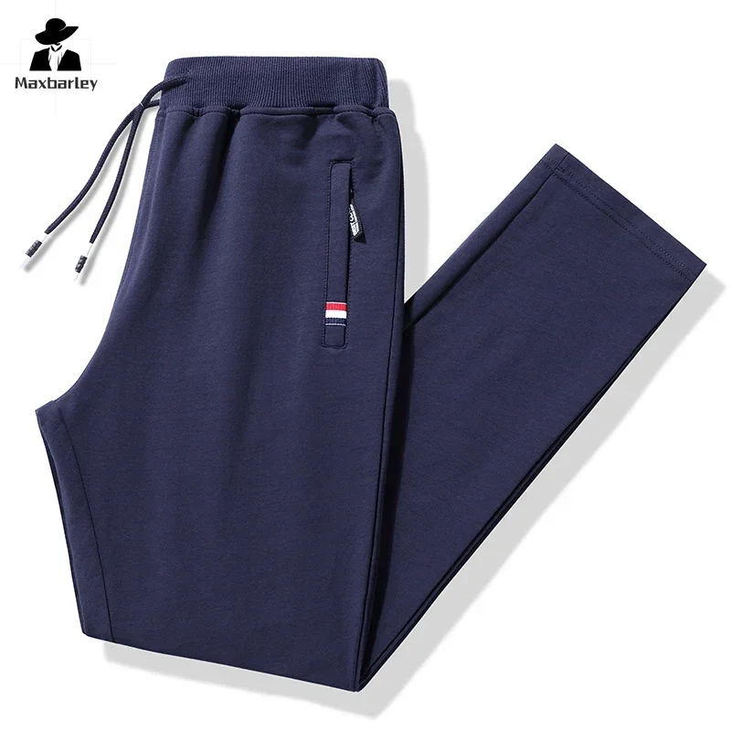 Fall Casual Loose Straight Knit Pants Men's Fashion High-end Brand Clothing Sports Outdoor Comfort Jogging Pants Men 8xl