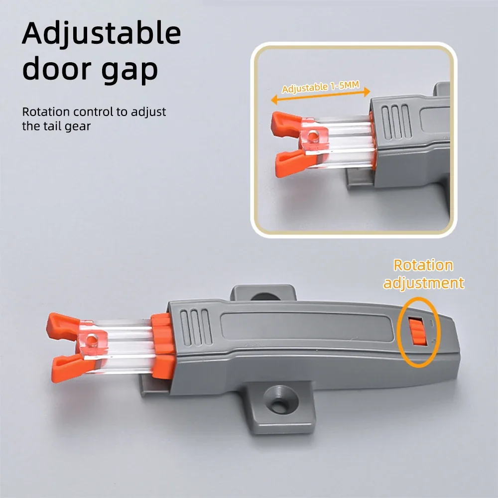 Invisible Cabinet Catches, ABS Cabinet Door Catches,Self-Locking Damper Buffer for Wardrobe, No Handle Soft Close Stopper