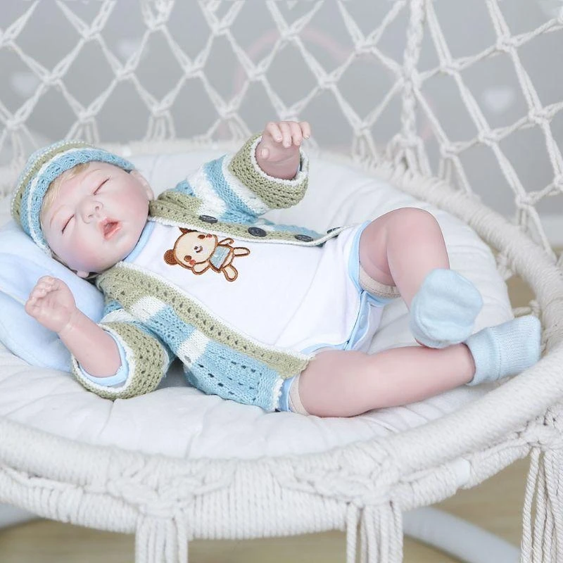 

090B 48cm Realistic for Doll Toddler Babies Sleeping Boy Elephant for Play Toy Christ