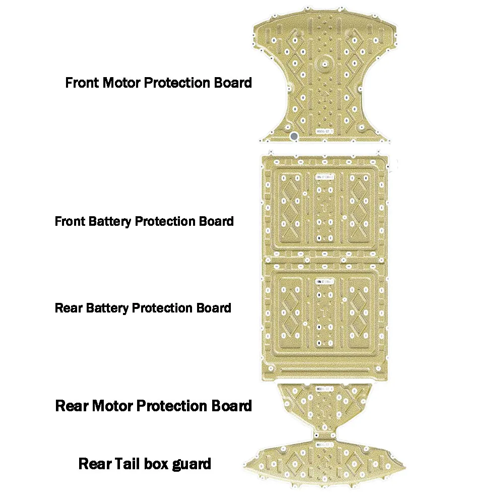 ل BYD ختم 6 GT 2025 505 كجم هيكل المحرك لوحة حماية البطارية لوحة واقية خزان الوقود لوحة واقية الهيكل الحرس