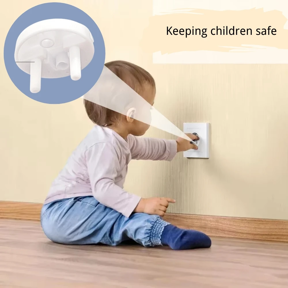 White Electrical Safety Socket Protective Cover for Baby Care Safety Guard Protection for Children Against Electric Shock