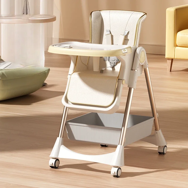 Multi Functional Baby Highchair Feeding Chair,Adjustable Baby Seat Chairs with Wheels,Folding High Chair for Feeding Kids Chairs