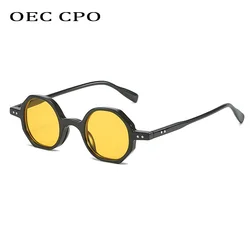 OEC CPO Fashion Round Sunglasses New Women Men Punk Vintage Sun Glasses Female Small Frame Shades Eyewear UV400 De Sol Oculos