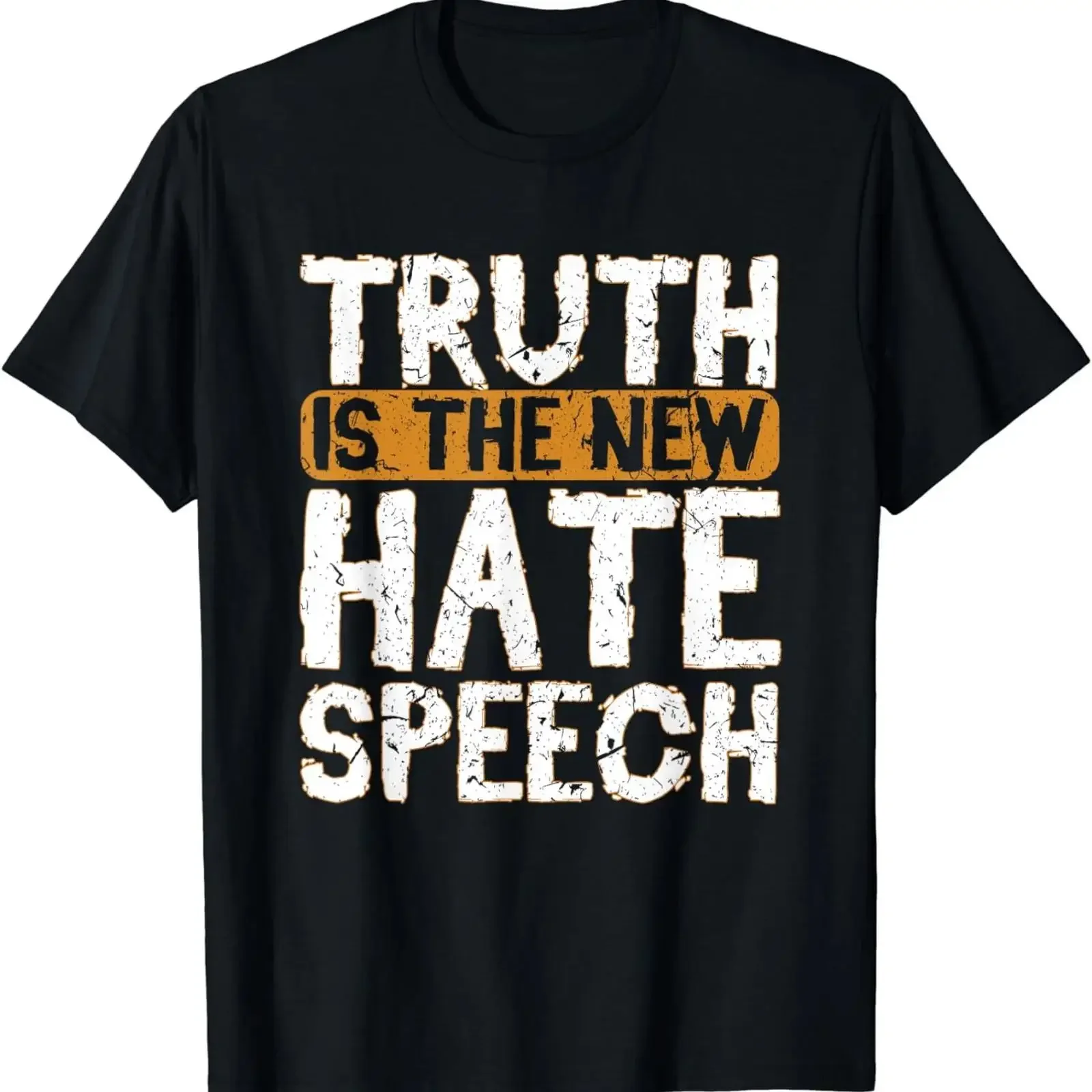 NEW LIMITED Free Speech 1st Amendment Truth Is The Hate T Shirt vintage Washed Slightly Casual Top For Everyday Wear streetwear