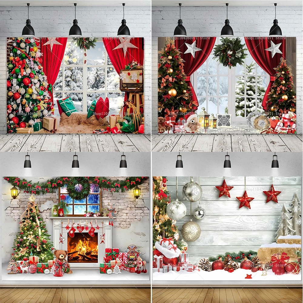 Christmas Tree Party Backdrop  - огляд і ціна Winter Clothing Photo