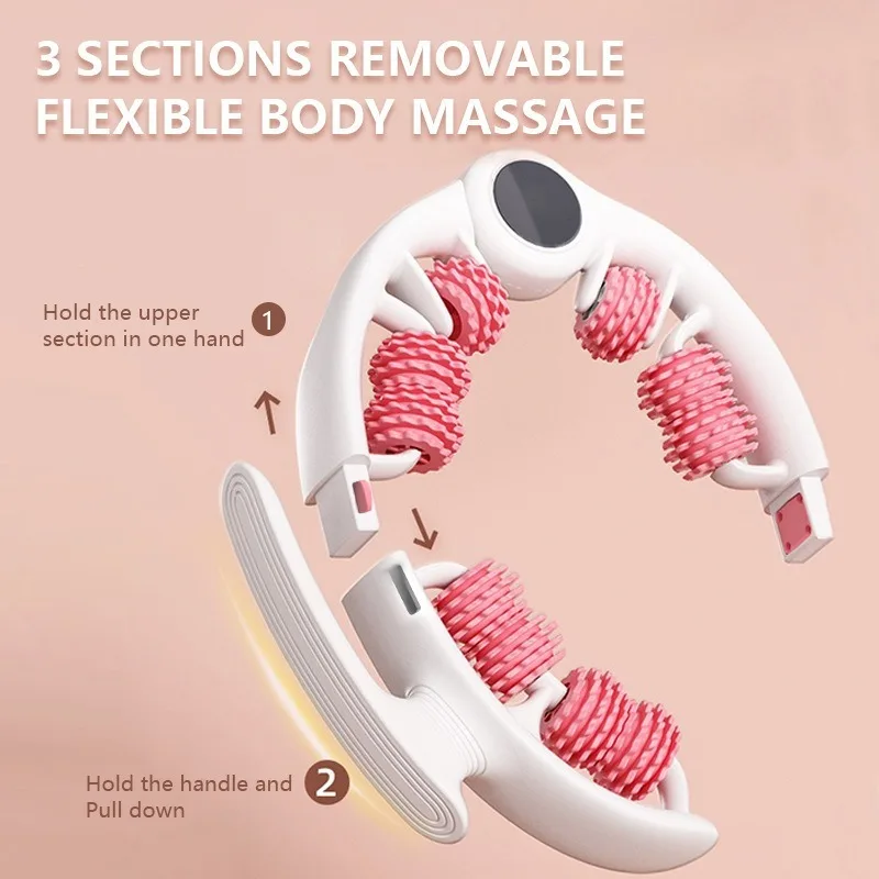 Hip Waist Leg Roller Massager 180° Adjustable Wide Narrow Press Portable Home Office Muscle Relief Slimming Tool