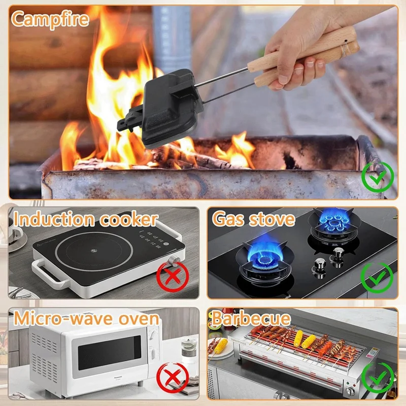 Breakfast Sandwich Maker,Sandwich Maker, Hot Dog Toaster,Press Bakeware Nonstick Frying Pan Pancake Pan Cooker