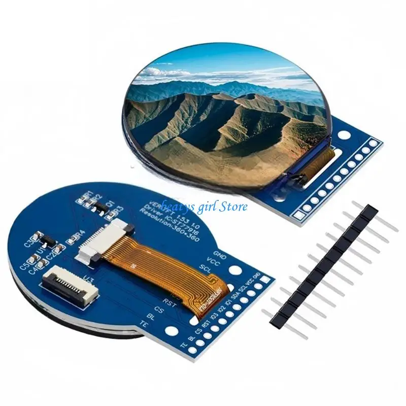 C7AB Compactly 1.53Inch LCD Display ST77916 Driver And QSPI Interfaced Suitable For Intelligent Watches and Electronics