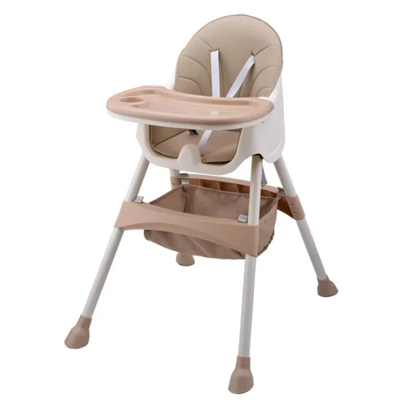 Baby high feeding chair Portable children's table folding dining chair adjustable height multifunctional food chair with cushion