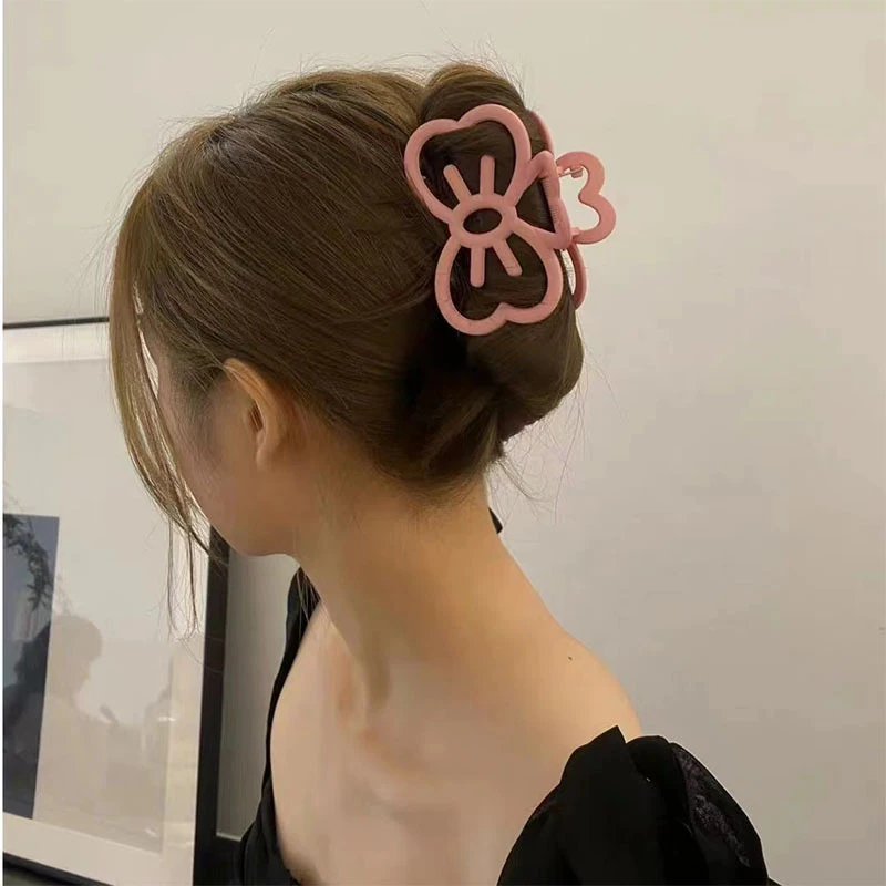 Candy Color Cat Bow Hair Clip Women Plastic Claw Clip Fashion Crab Hair Clip For Girls Sweet Hair Claw Hair Accessories